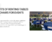 Benefits of Renting Tables and Chairs for Events