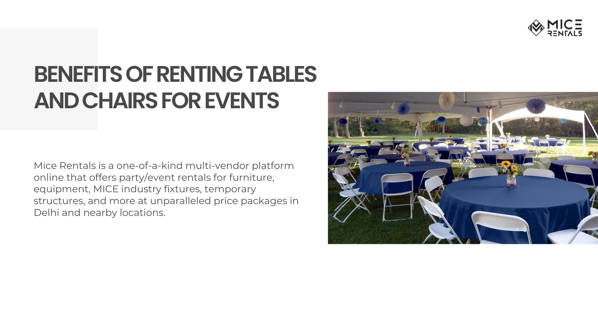 Benefits of Renting Tables and Chairs for Events